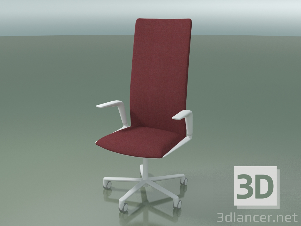 modello 3D Sedia 4841 (5 ruote, con rivestimento in tessuto, V12) - anteprima