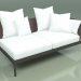 3d model Sofa module left 005 (Metal Smoke, Batyline Brown) - preview