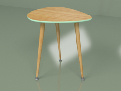 Table d'appoint Drop (vague de mer, placage clair)