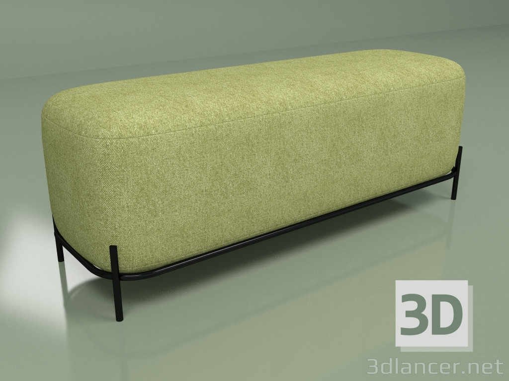 3d model Puf Pawai ancho 120 (verde) - vista previa