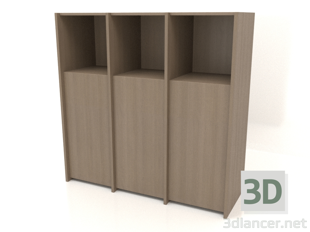 3d модель Модульный стеллаж ST 07 (1152х409х1144, wood grey) – превью