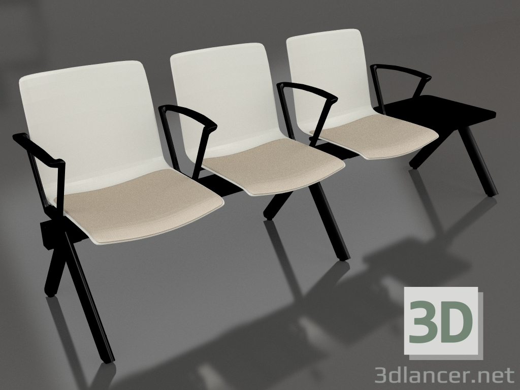 modello 3D Panca Shila SH3S1B - anteprima