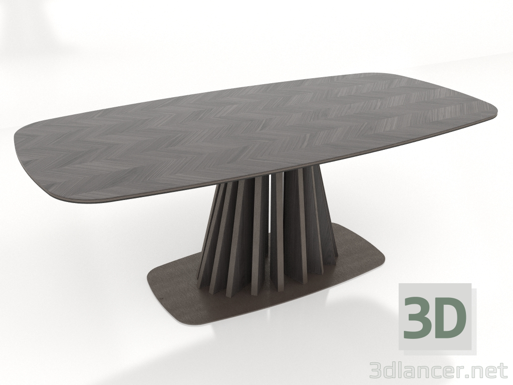 3d model Mesa de comedor rectangular (D616) - vista previa