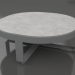 3d model Mesa de centro redonda Ø90 (DEKTON Kreta, Antracita) - vista previa