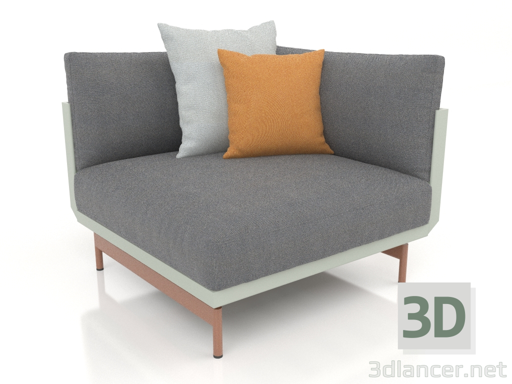 3d model Sofa module, section 6 (Cement gray) - preview