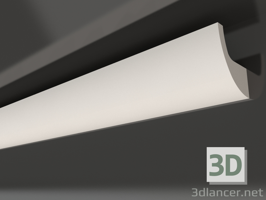 modello 3D Cornice soffitto in gesso con illuminazione KGC 012 (60x50) - anteprima