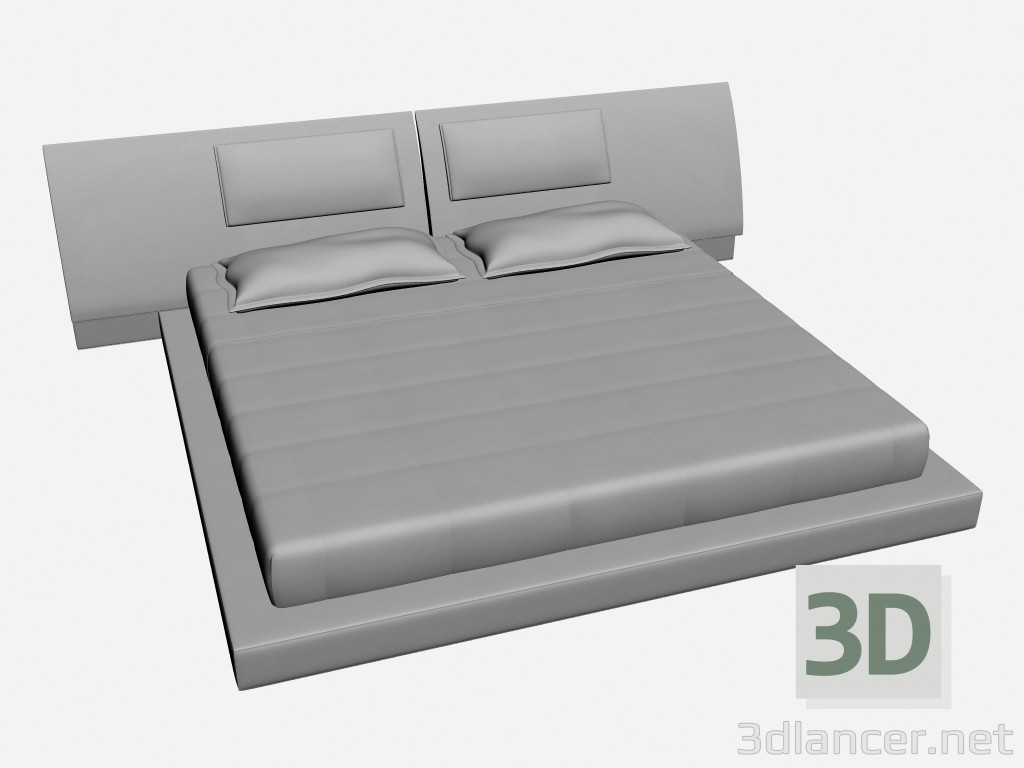 modello 3D Letto doppia Kim 1 - anteprima