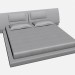 modello 3D Letto doppia Kim 1 - anteprima