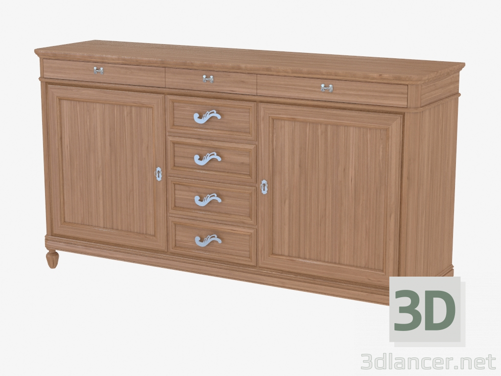 3d model Cajonera con dos puertas y cajones CO106 familia - vista previa