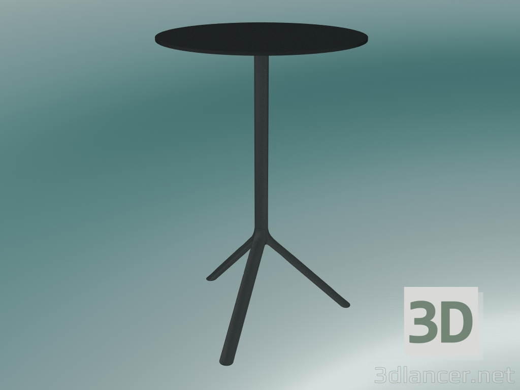 3d model Table MIURA (9590-71 (Ø70cm), H 108cm, black, black) - preview