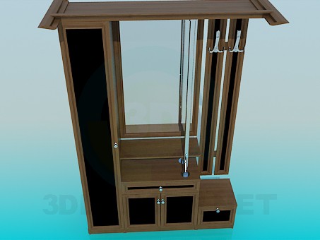 3d model Cupboard in the entrance hall - preview