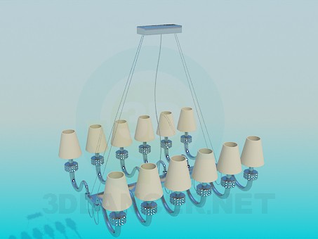 3d model Chandelier for 12 bulbs - preview