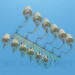 3d model Chandelier for 12 bulbs - preview