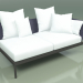 3d model Sofa module left 005 (Metal Smoke, Batyline Blue) - preview