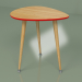 modèle 3D Table d'appoint Drop (rouge, placage clair) - preview