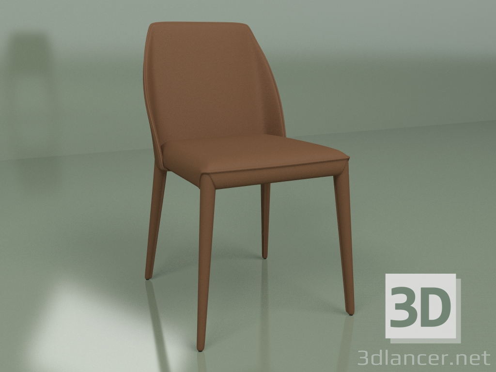 3d model Silla Marko Marrón Oscuro - vista previa