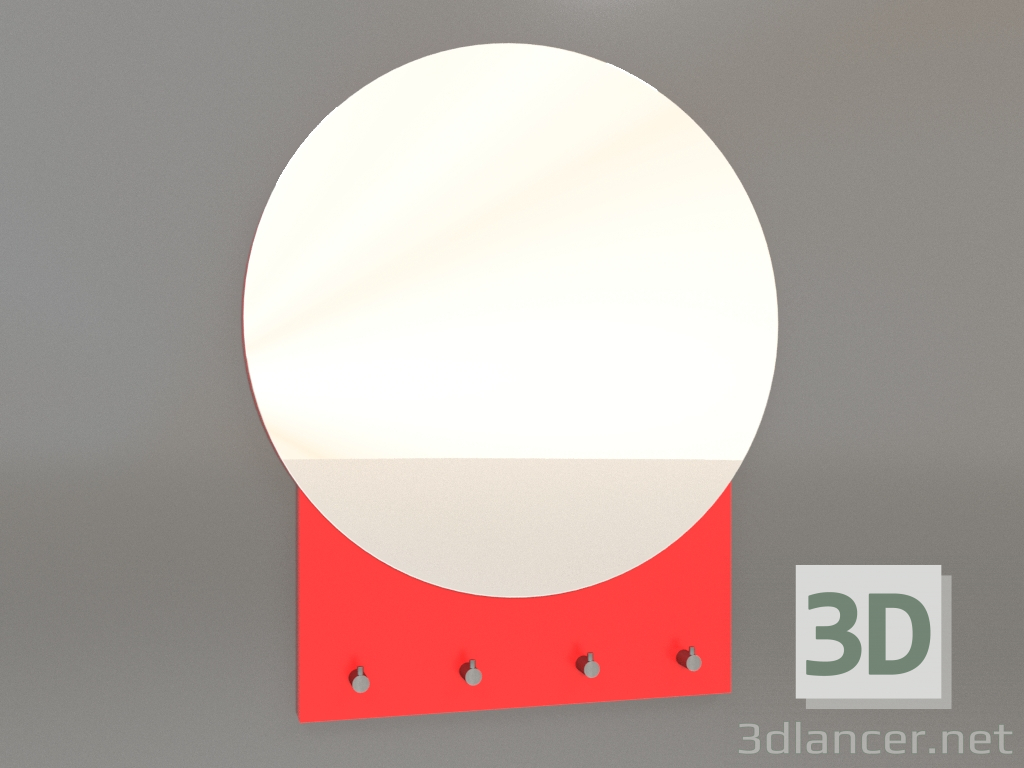 3d model Espejo con ganchos ZL 10 (500x600, naranja luminoso) - vista previa