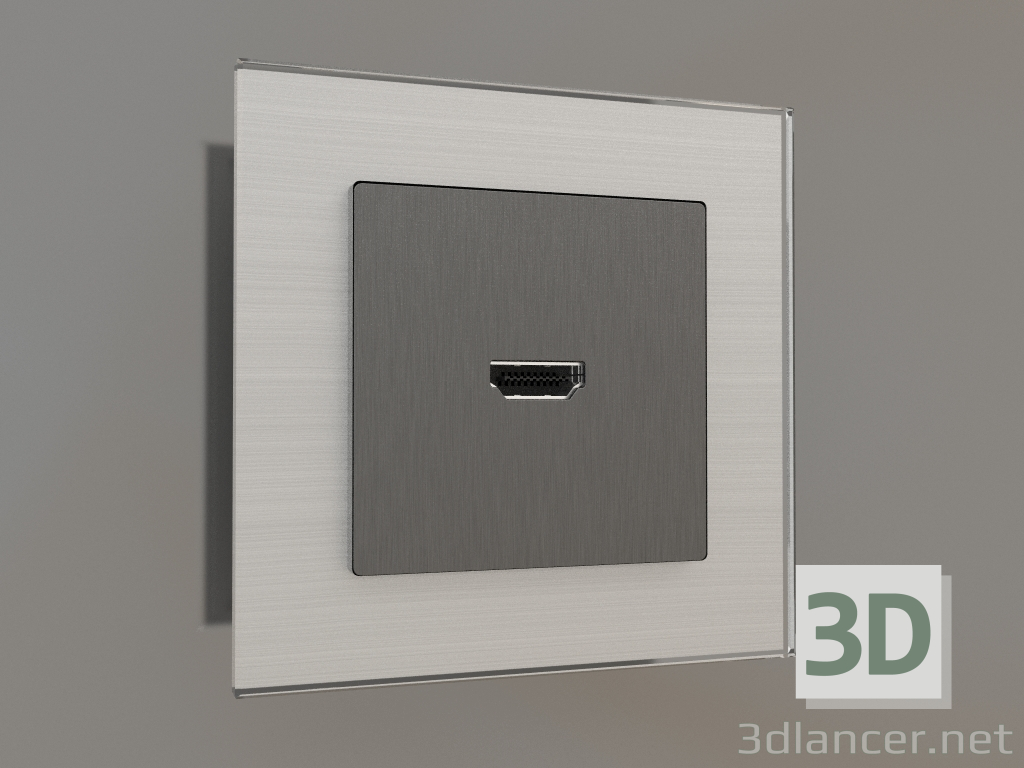 3d model HDMI socket (graphite corrugated) - preview