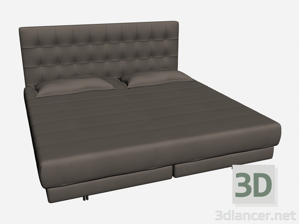 modello 3D Letto doppia Kobe - anteprima