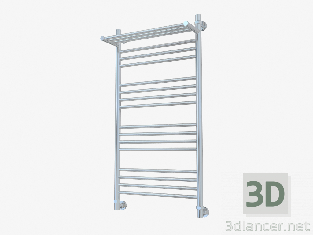 3d model Heated towel rail Bohemia with a shelf (1000x500) - preview