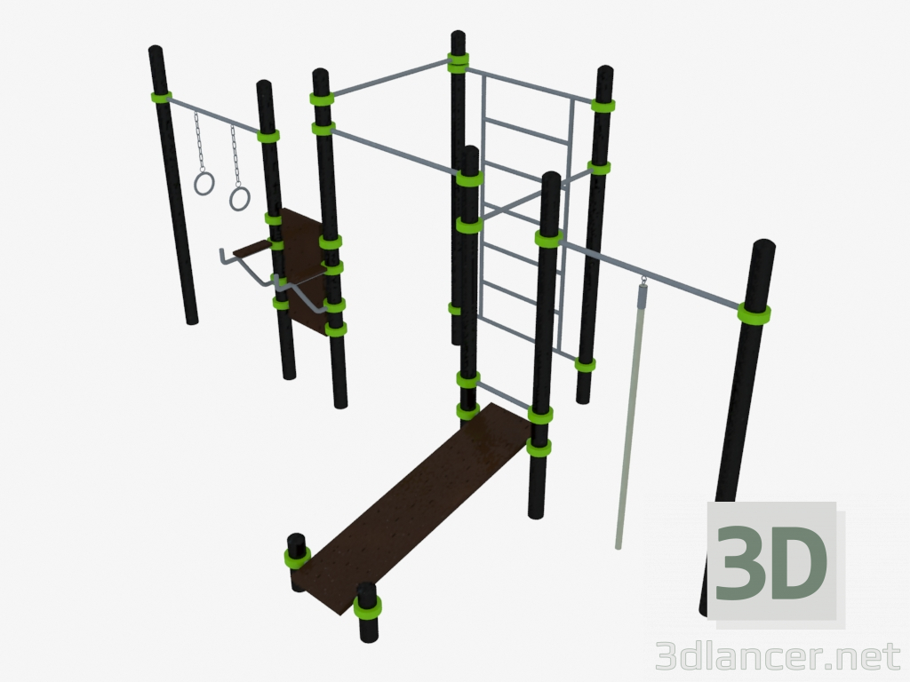 3d model Complejo deportivo (W0031) - vista previa