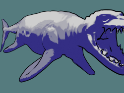 Monstruo de agua inspirado en Mosasaur