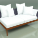 3d model Sofa module left 005 (Metal Rust, Batyline Blue) - preview