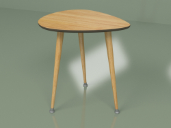 Table d'appoint Drop (marron foncé, placage clair)