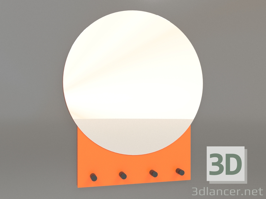 Modelo 3d Espelho com ganchos ZL 10 (500x600, laranja brilhante luminoso) - preview