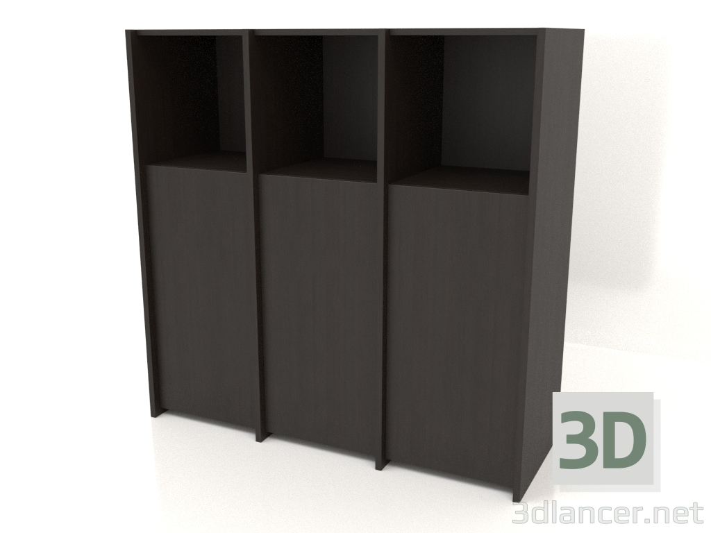 3d модель Модульный стеллаж ST 07 (1152х409х1144, wood brown dark) – превью