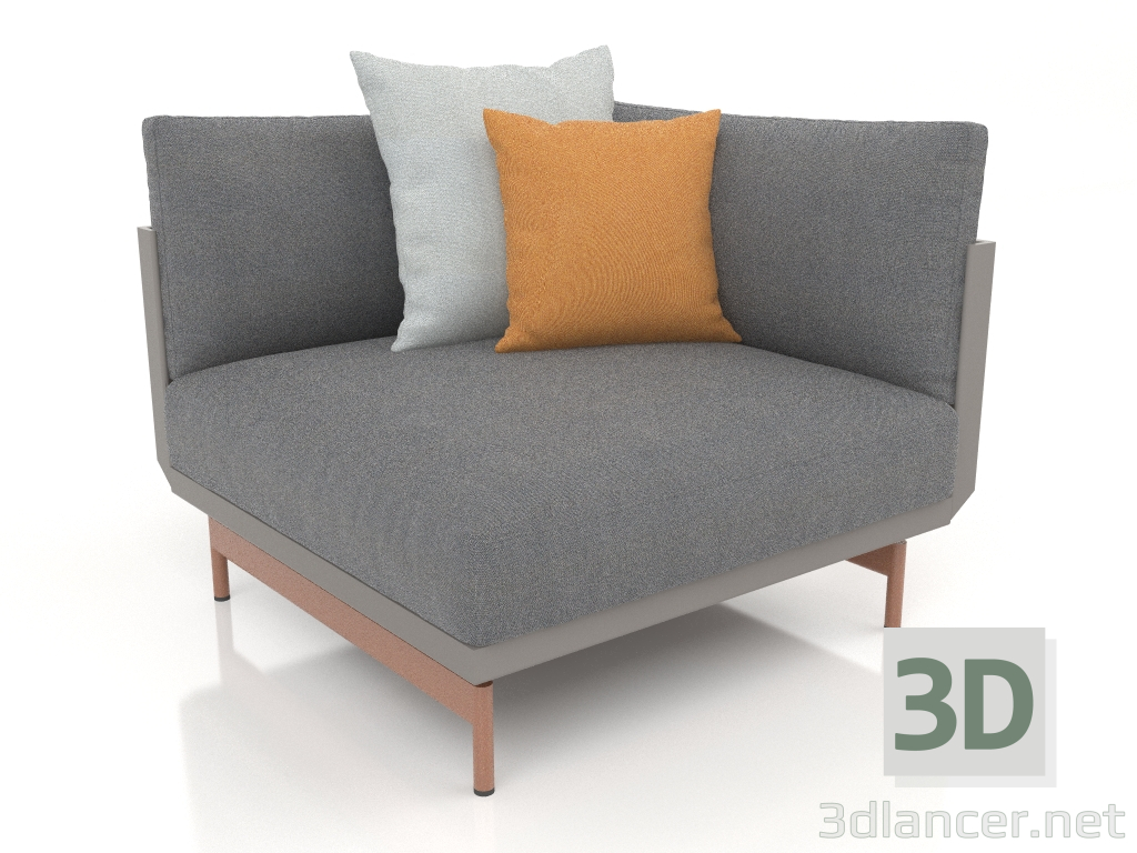 modello 3D Modulo divano, sezione 6 (Grigio quarzo) - anteprima