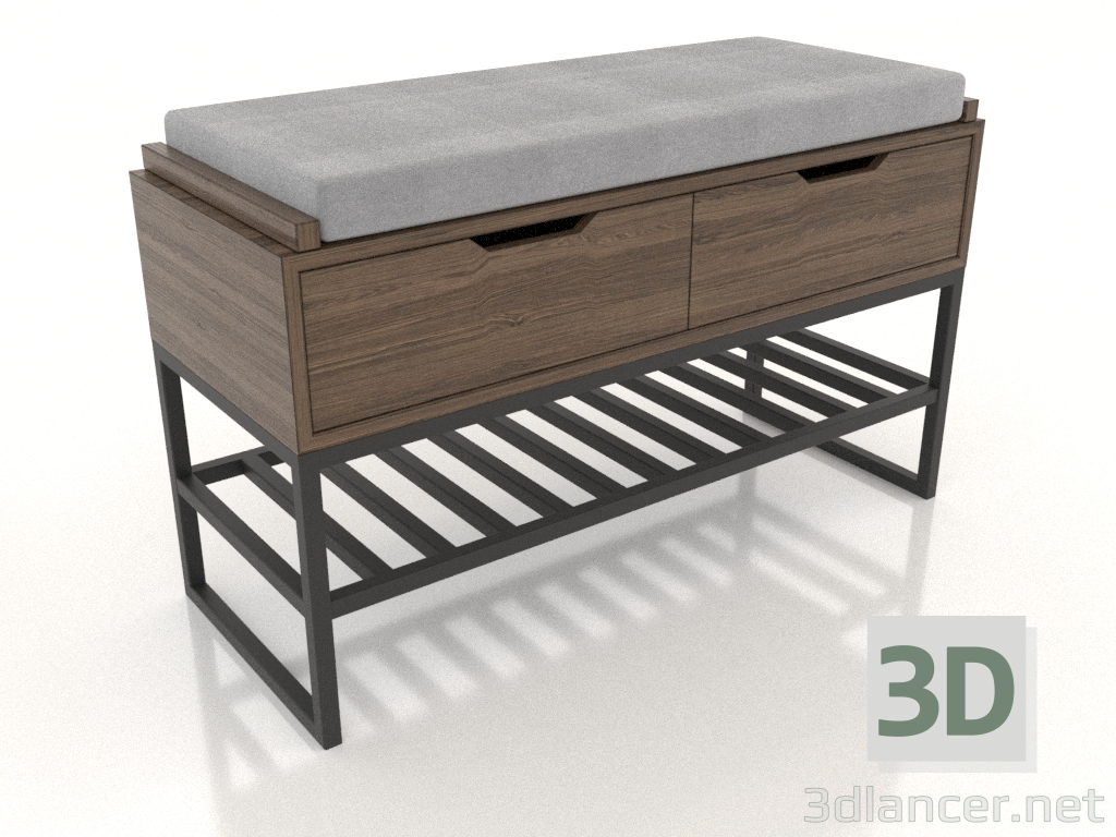 3d model Banquete (fresno aligerado y nuez) - vista previa