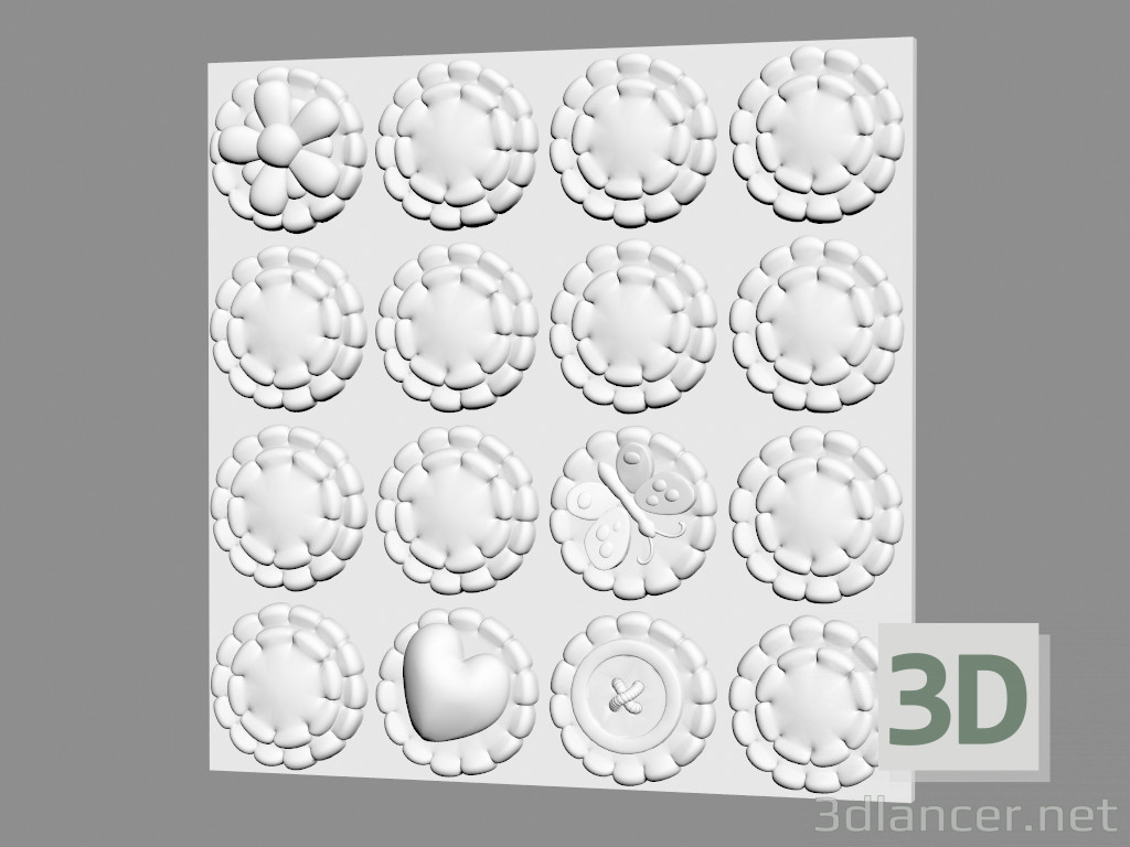 3d model Gypsum wall panel (art. 134) - preview