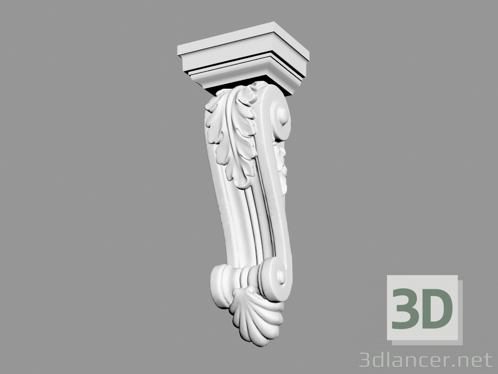 3d model Bracket DTC-8 (380x140mm) - vista previa