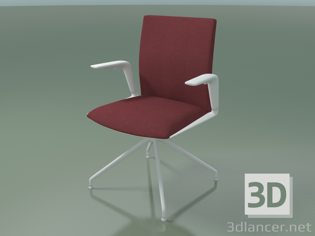 3d model Silla 4812 (sobre paso elevado, giratoria, con tapicería de tela, V12) - vista previa