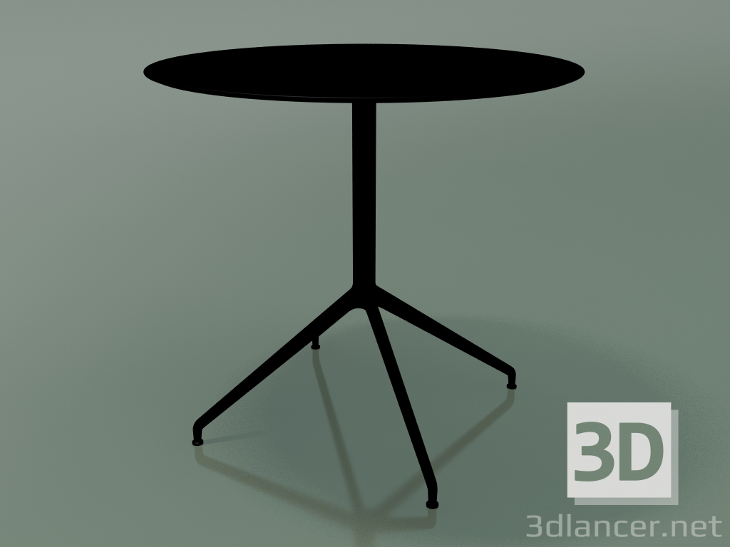 modèle 3D Table ronde 5745 (H 72,5 - Ø79 cm, étalée, Noir, V39) - preview