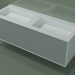 3d model Washbasin with drawers (06UC83421, Silver Gray C35, L 144, P 50, H 48 cm) - preview