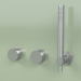 3d model Wall-mounted set of 2 hydro-progressive mixers with hand shower (15 68, AS) - preview