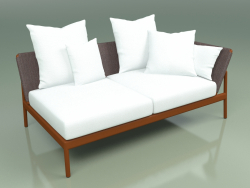 Sofa module left 005 (Metal Rust, Batyline Brown)