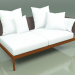 3d model Sofa module left 005 (Metal Rust, Batyline Brown) - preview