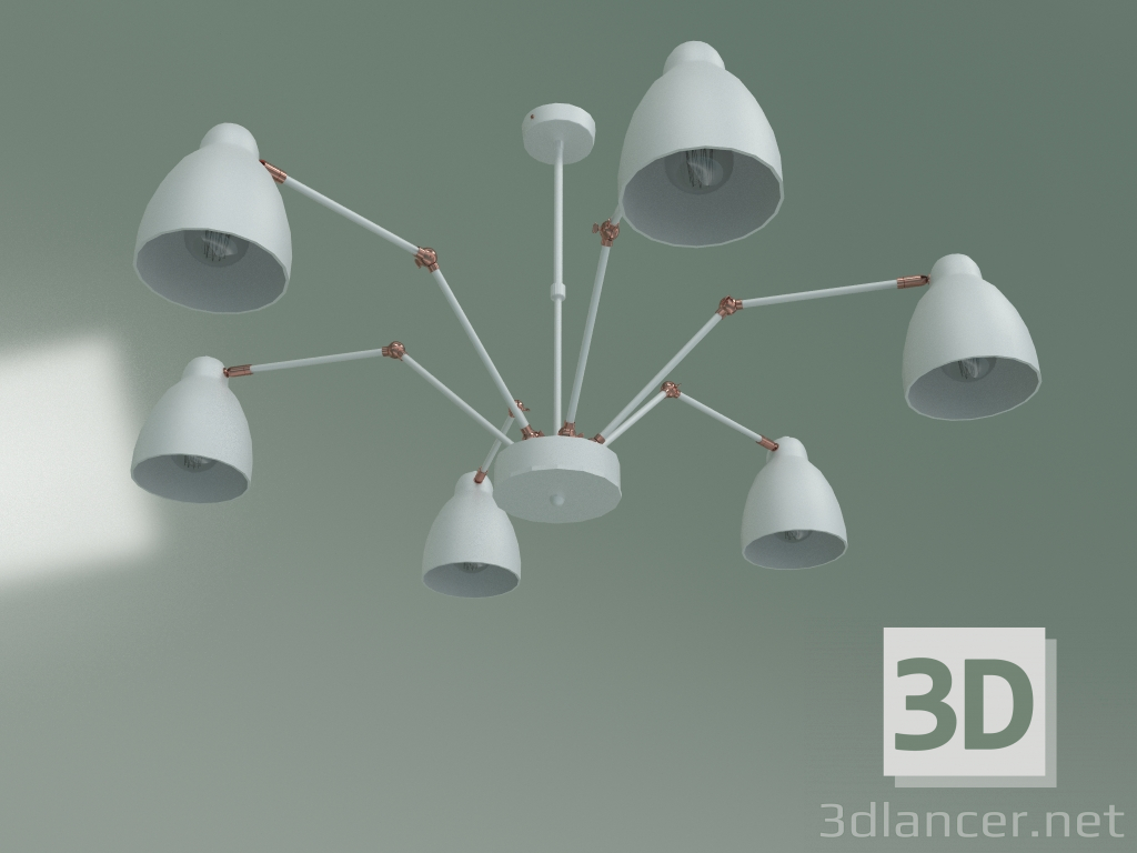 Modelo 3d Candelabro de teto Loft 70084-6 (branco) - preview