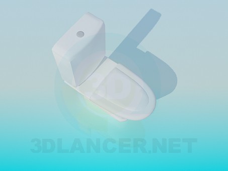 3d model Toilet with discharge tank - preview