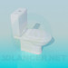 3d model Toilet with discharge tank - preview