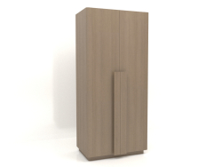 Kleiderschrank MW 04 Holz (Option 3, 1000x650x2200, Holzgrau)