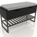 3d model Bench (black with wood structure) - preview