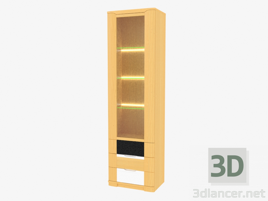 3D Modell Das Element der Möbelwand seitlich (7414-07) - Vorschau