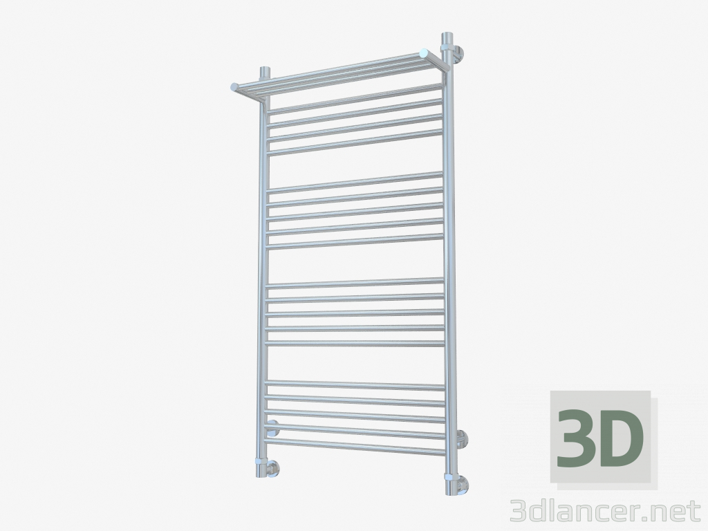 3d model Heated towel rail Bohemia with shelf (1200x600) - preview