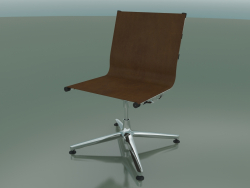 Chair rotating on 4 legs with leather upholstery (1201)