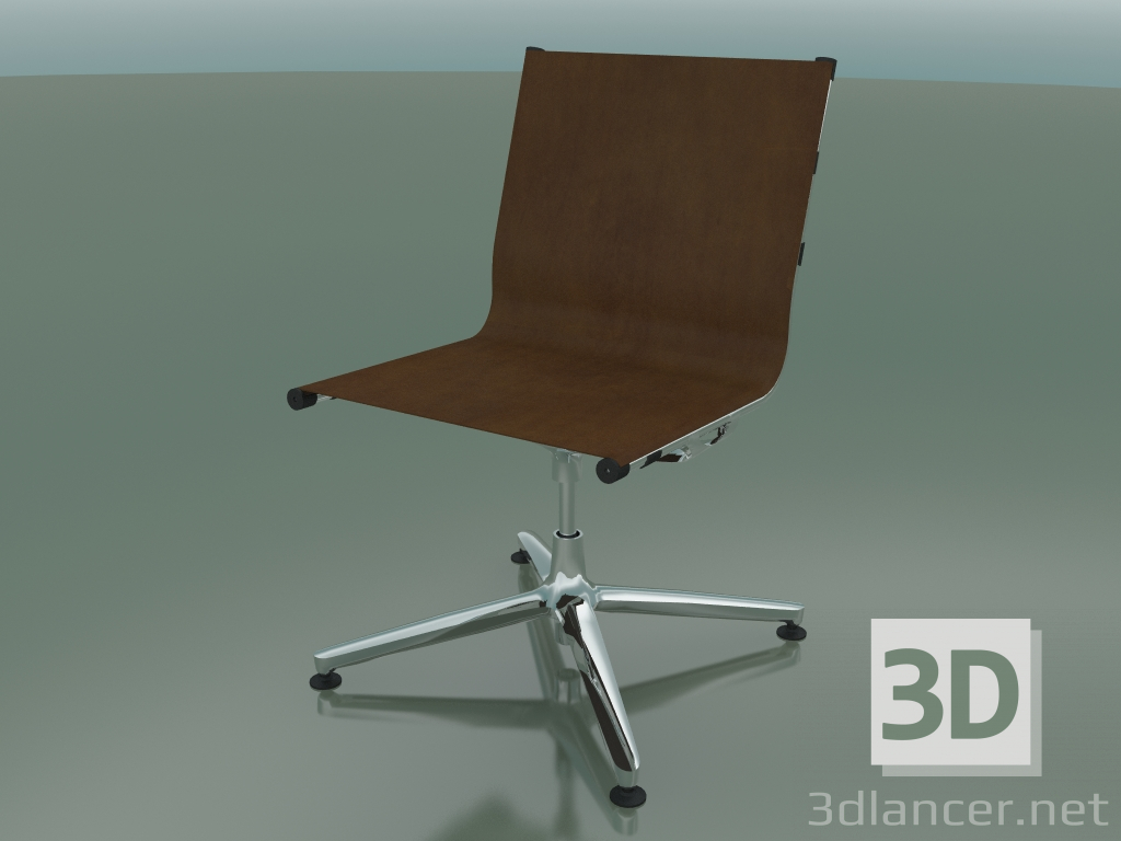 3D Modell Drehstuhl auf 4 Beinen mit Lederbezug (1201) - Vorschau