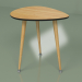 modèle 3D Table d'appoint Drop (noir, placage clair) - preview